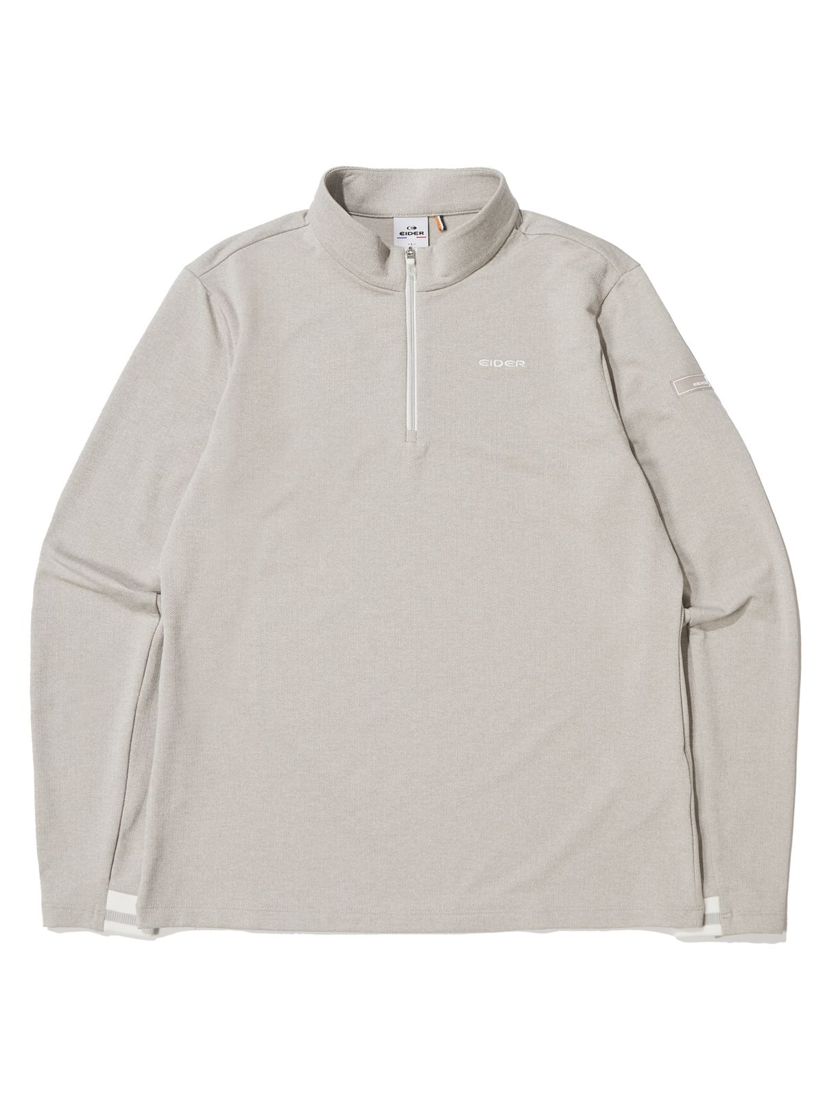 아이더(EIDER) POP 헤링본 β 짚업 티셔츠_Light Beige