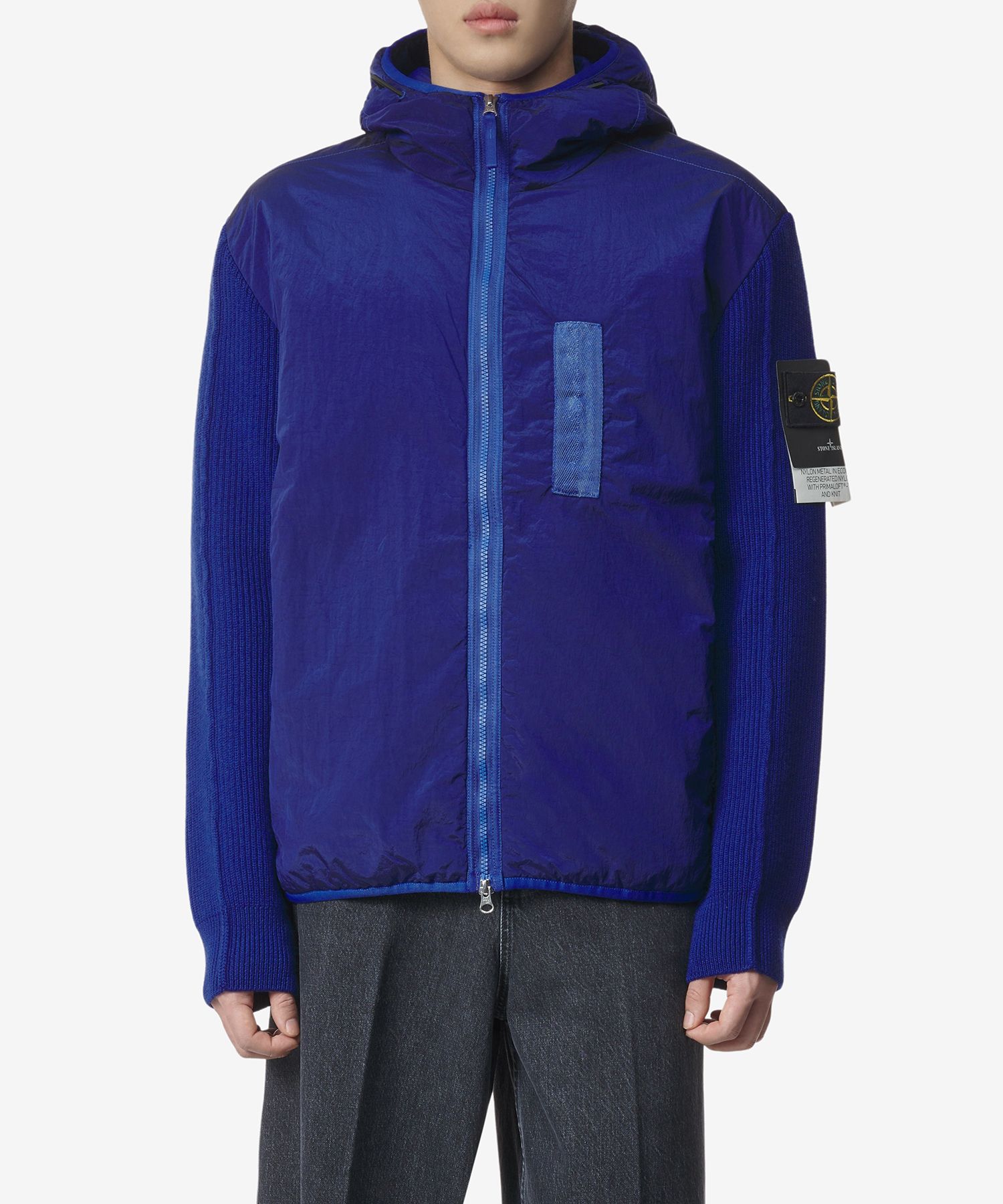 MUSINSA公式 | STONE ISLAND ロゴパッチジャケット - ブルー 