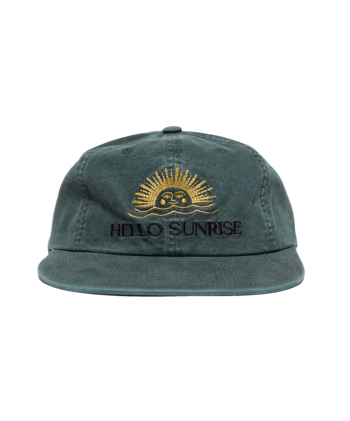 헬로 선라이즈(HELLO SUNRISE) Washed Two Tone Logo 6Panel Cap (Dark Forest)