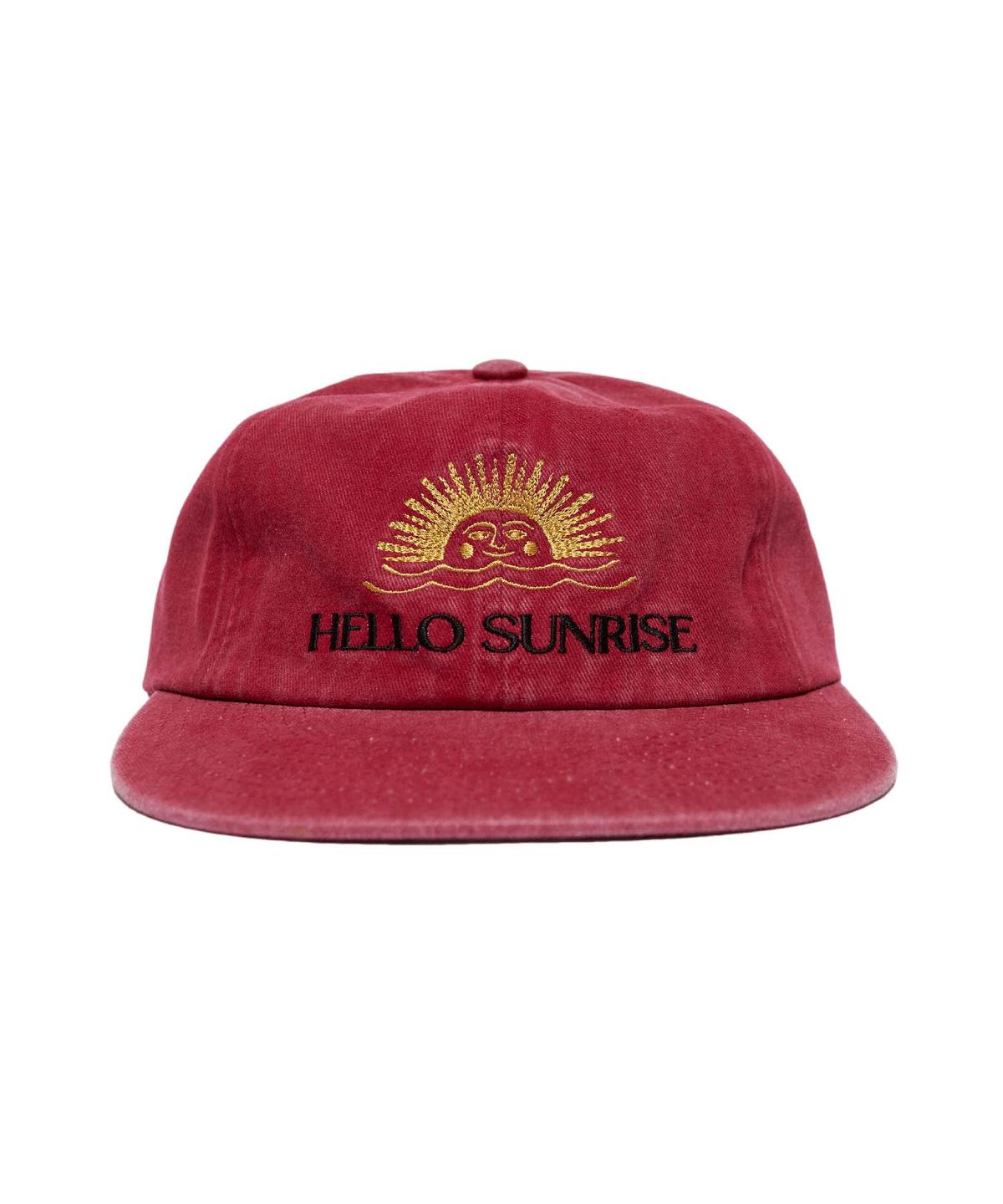 헬로 선라이즈(HELLO SUNRISE) Washed Two Tone Logo 6Panel Cap (Vintage Red)