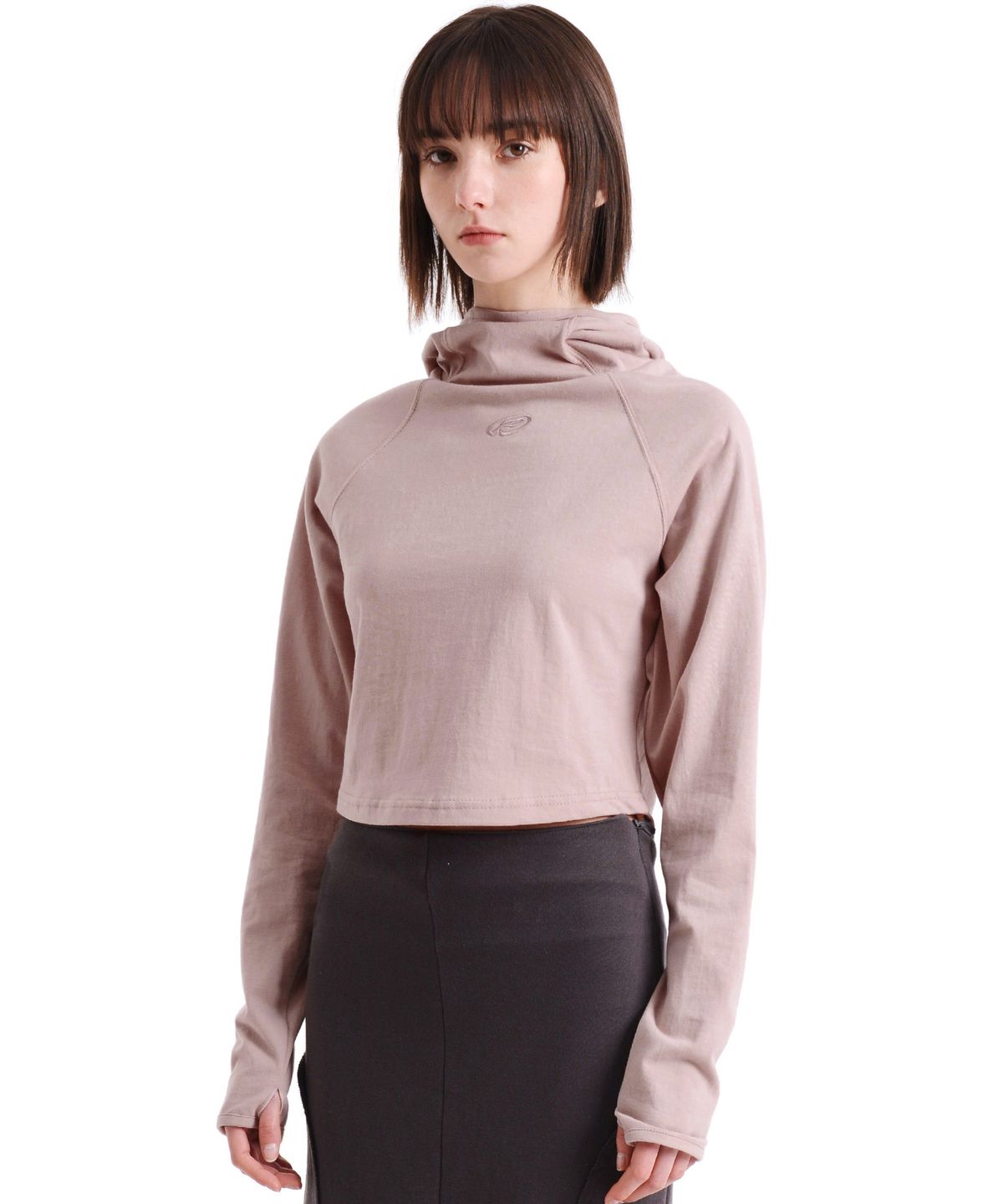 피스메이커(PIECE MAKER) EX LIGHT CROP HOODIE (PINK BEIGE)