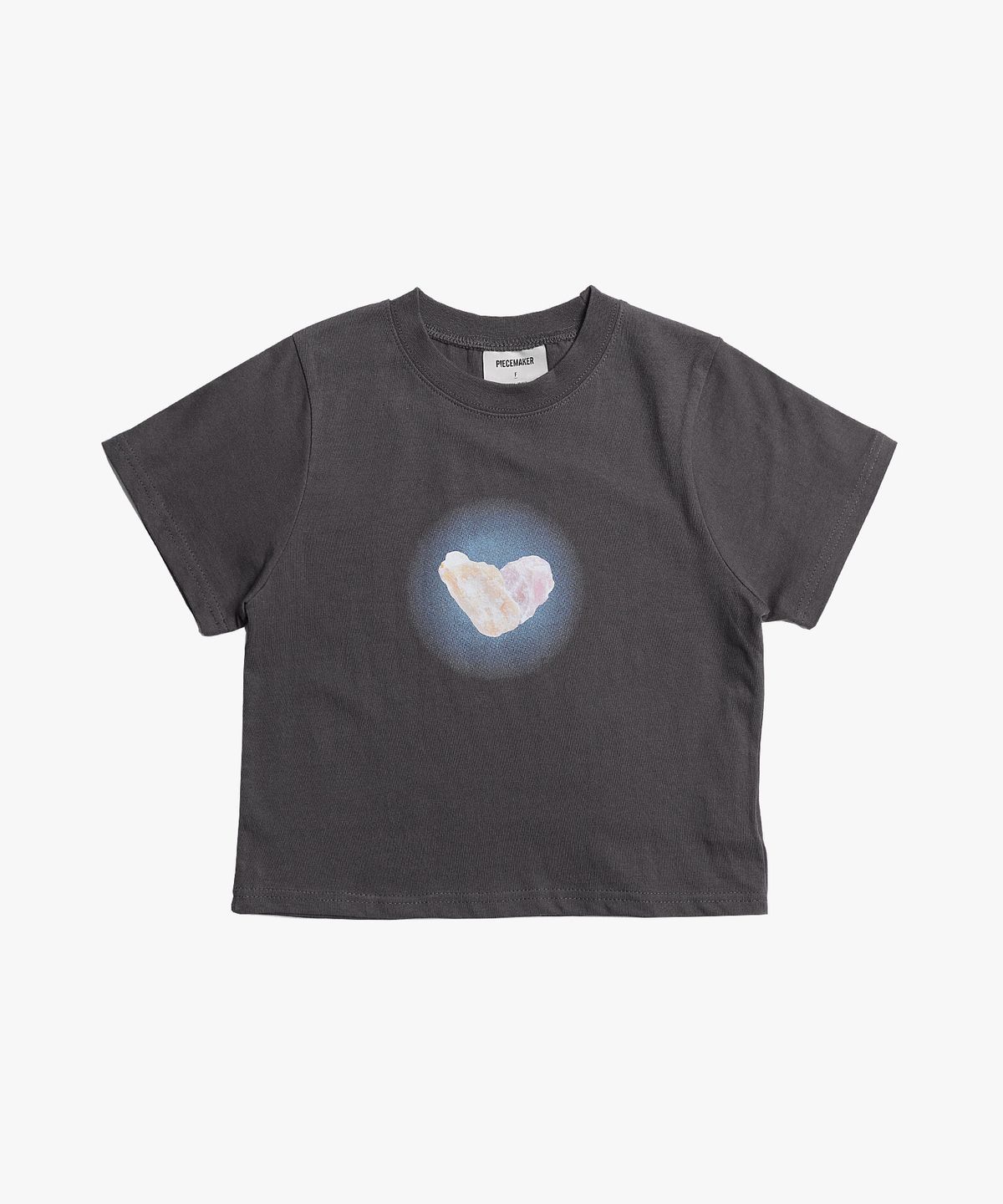 피스메이커(PIECE MAKER) STONE HEART CROP TEE (CHARCOAL)