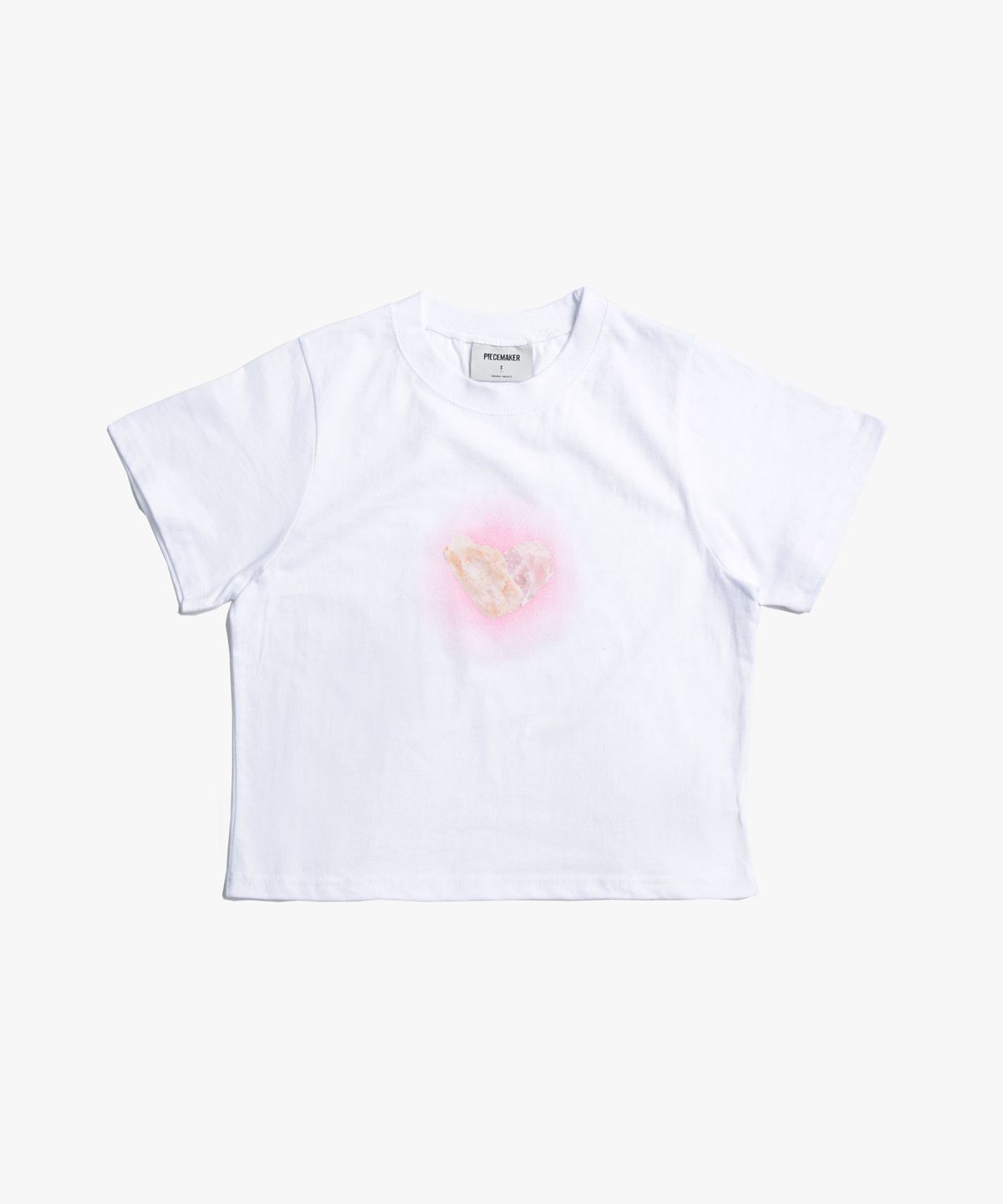 피스메이커(PIECE MAKER) STONE HEART CROP TEE (WHITE)