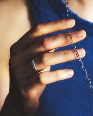 밤 물빛 별하 패턴 반지