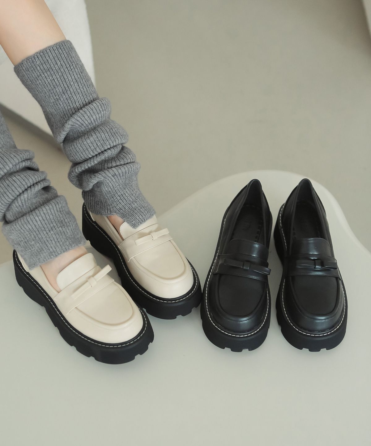 프리플라(FRI FLA) ljh7024 platform ribbon loafer _ 2colors