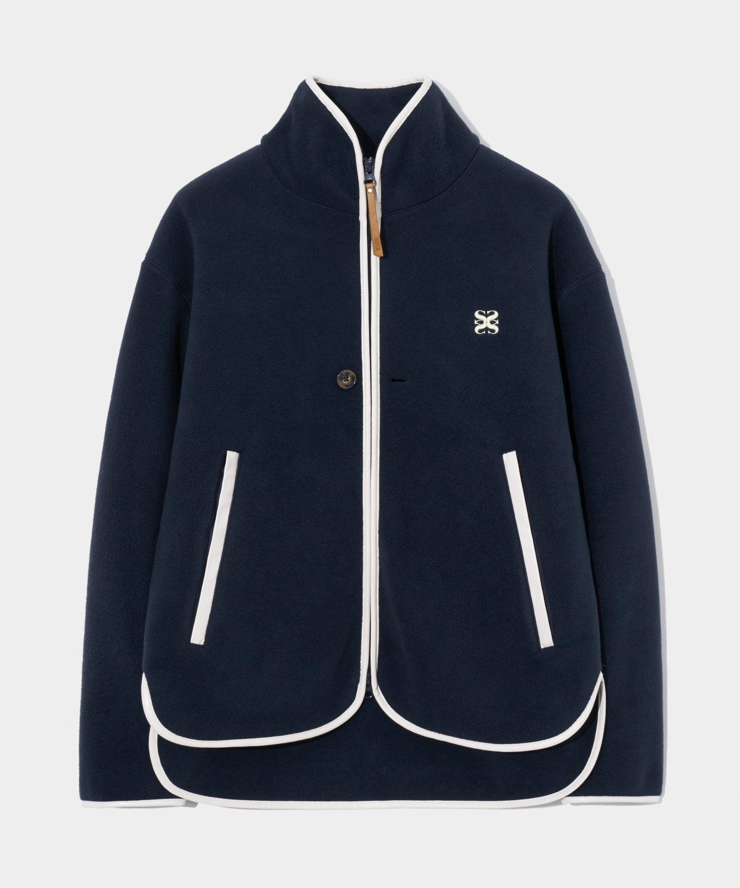 MUSINSA | SATUR All day fleece zip-up jacket breeze navy