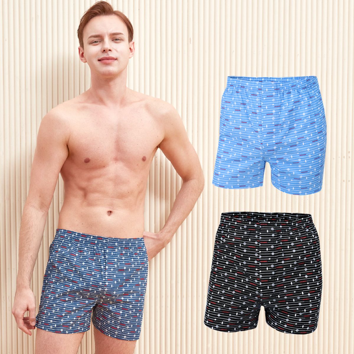 레노마 언더웨어(RENOMA UNDERWEAR) 마블 남성 스팅 우븐트렁크3매_0B12H06636