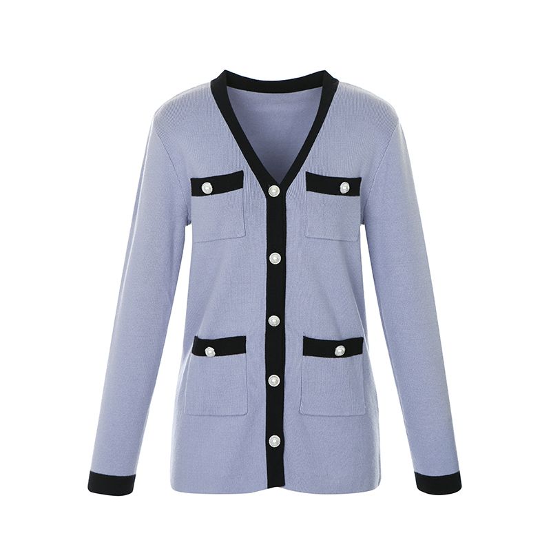 MUSINSA公式 | SOUP Color combination pocket midi cardigan