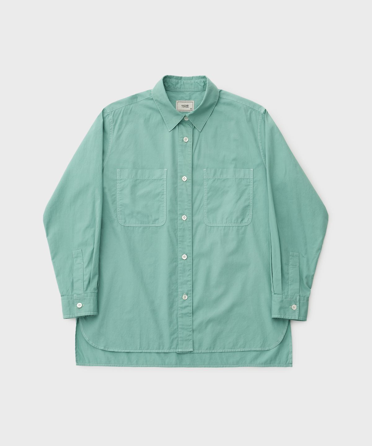 어나더오피스 우먼(ANOTHER OFFICE WOMEN) Women Volume Garment Shirt (Jade - Green)