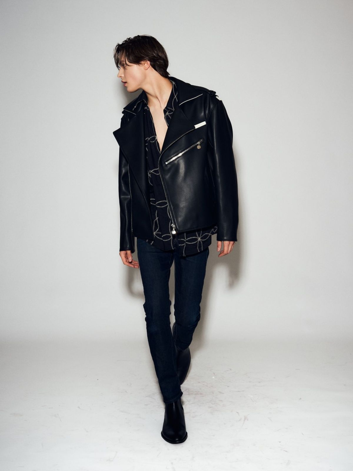 룬케이브(LUNECAVE) 카우스킨 라이더 자켓 MEN