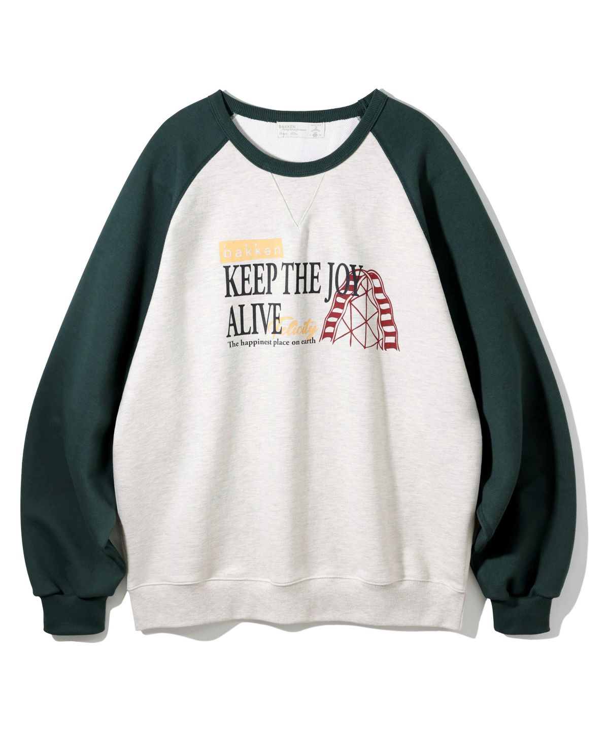 바켄(BAKKEN) Keep The Joy Alive 래글런 스웨트셔츠 BK5987_오트밀