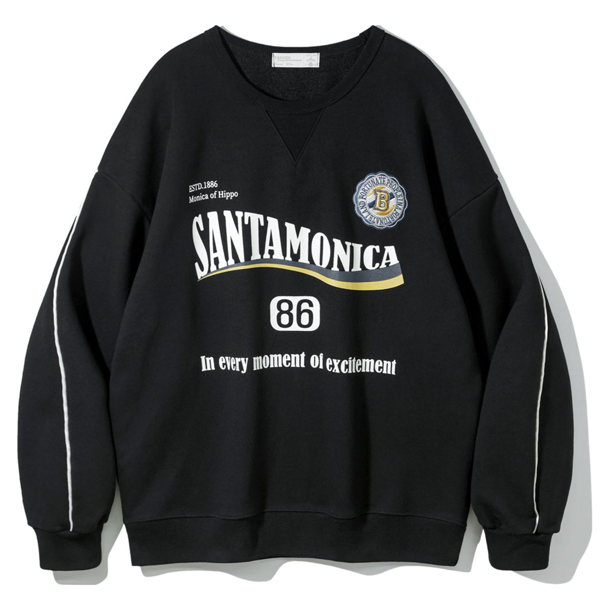 바켄(BAKKEN) Santa Monica 스웨트셔츠 BK5984_블랙