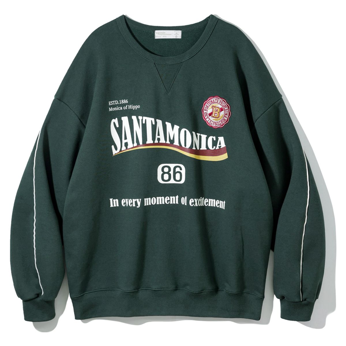 바켄(BAKKEN) Santa Monica 스웨트셔츠 BK5984_다크그린