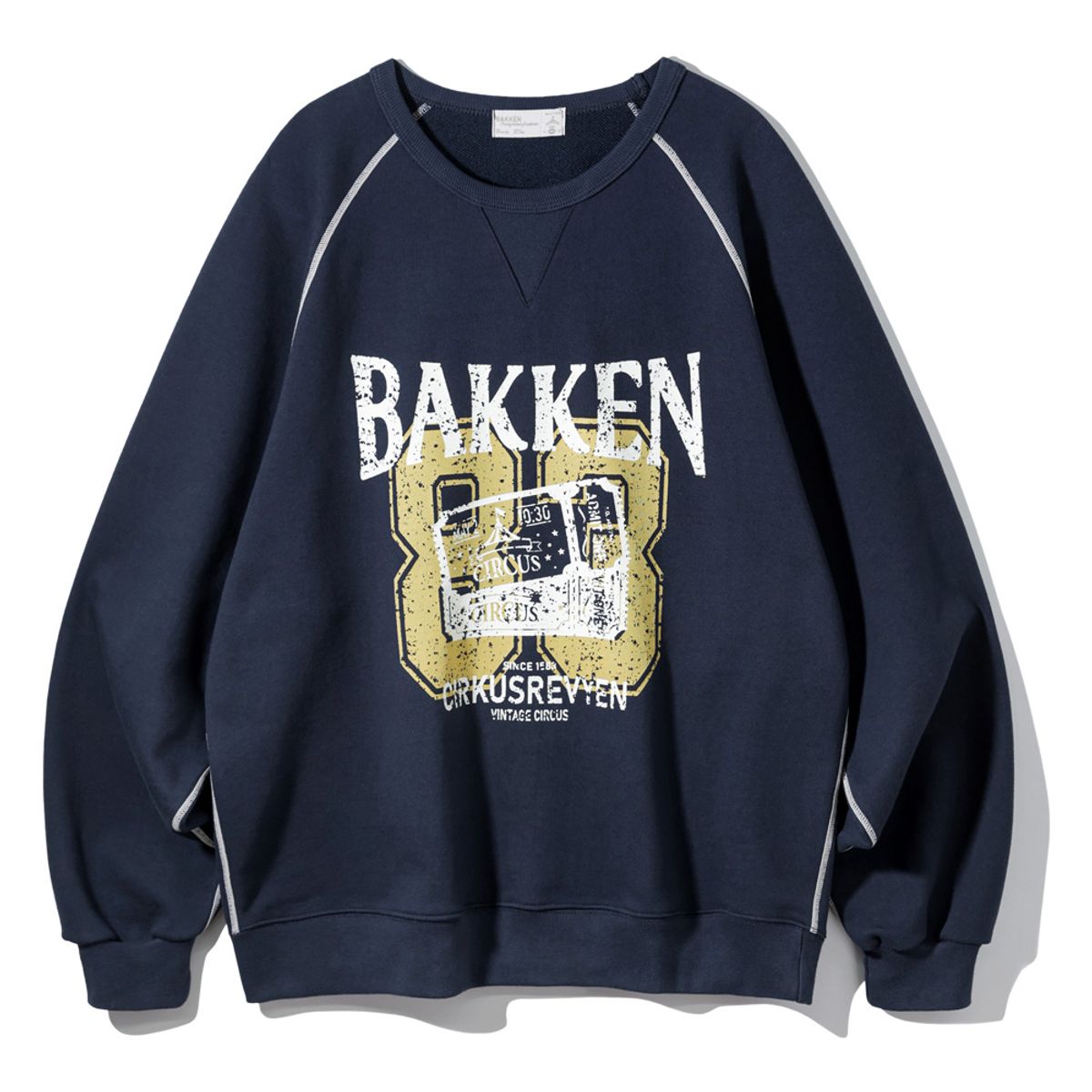 바켄(BAKKEN) Ticket 래글런 스웨트셔츠 BK5983_네이비