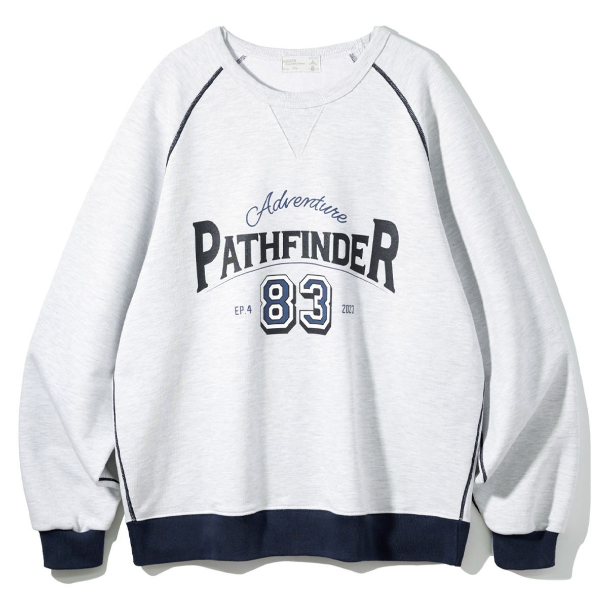 바켄(BAKKEN) Pathfinder 래글런 스웨트셔츠 BK5982_멜란지화이트