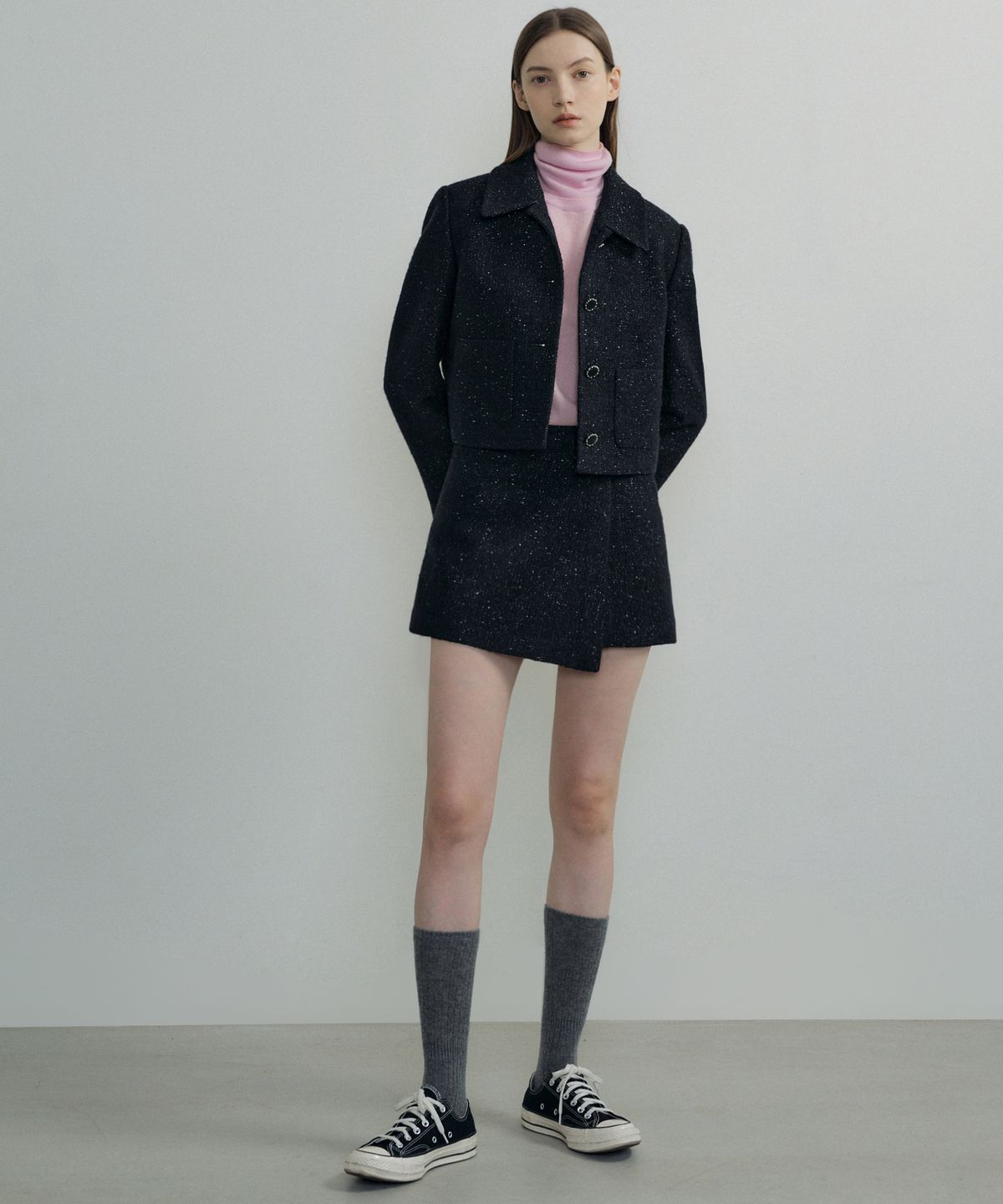 오떼뜨(OCTETTE) PEARL TWEED LOW RISE SHORTS
