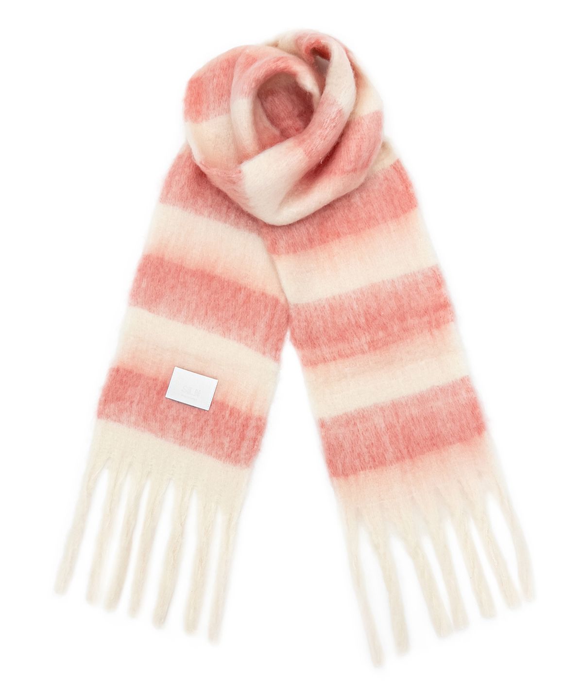 실른(SILN) Stripe long muffler (PINK)
