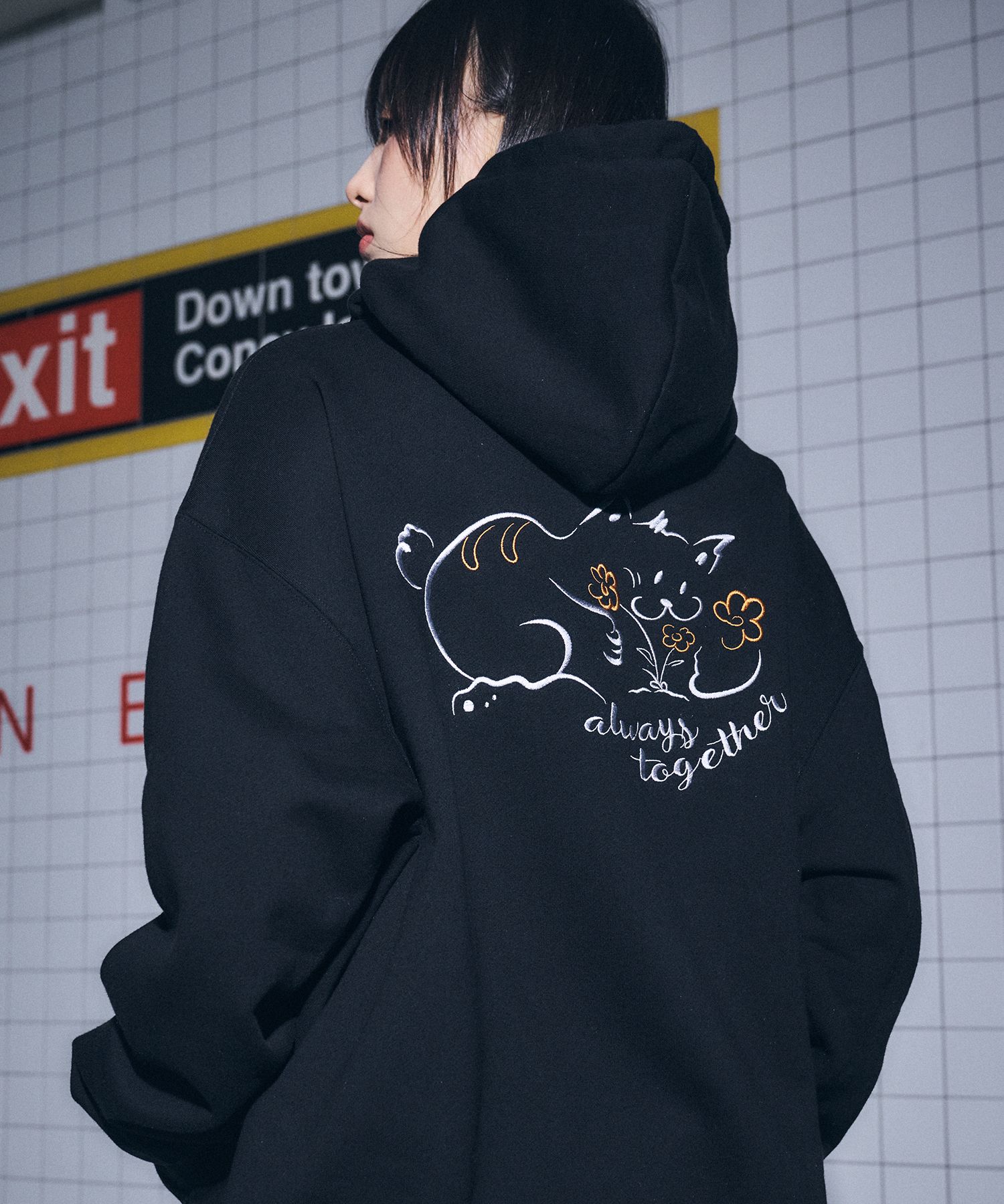 [CPGN STUDIO ]★Always together embroidered hoodie MUSINSA | CPGN STUDIO Always together embroidery hoodie black