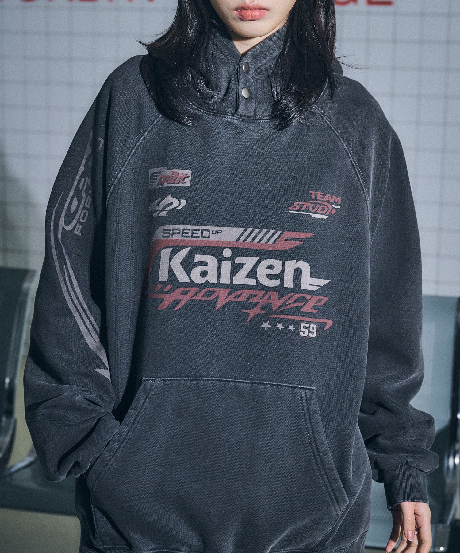 ★CPGN STUDIO★Kaizen Raglan Snap Hood★ CPGN STUDIO ]☆Kaizen Raglan Snap Hood (CPGN STUDIO_COMPAGNO