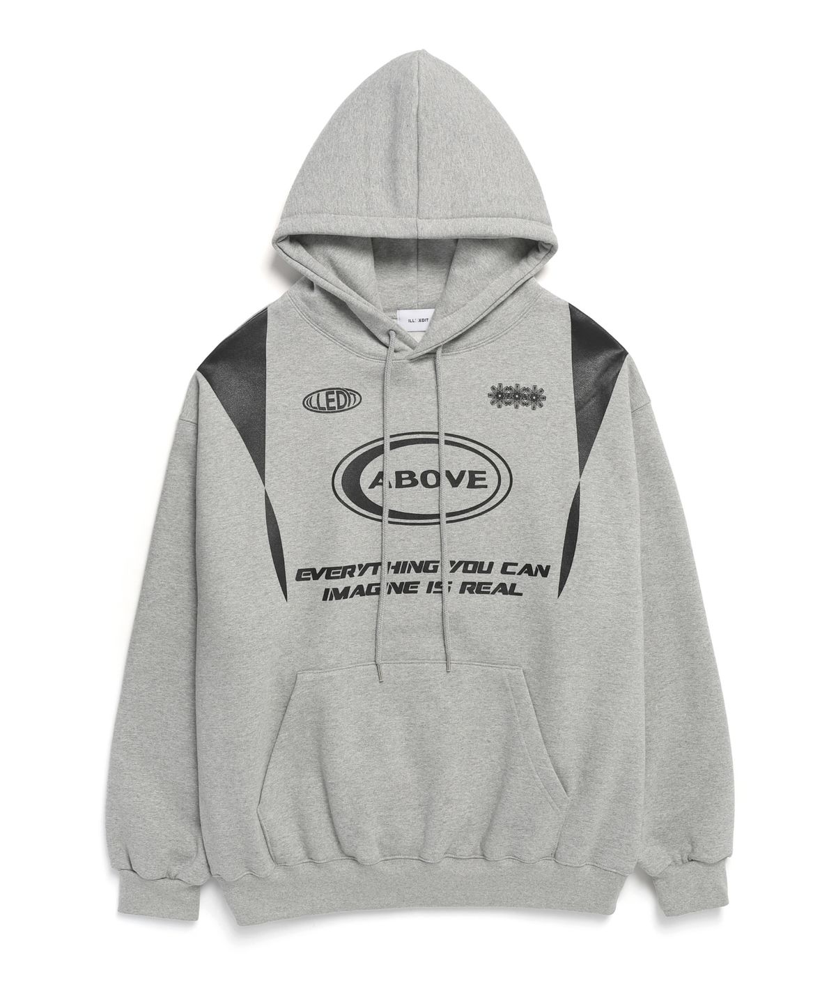 일레딧(ILLEDIT) ABOVE LOGO HOODIE MELANGE