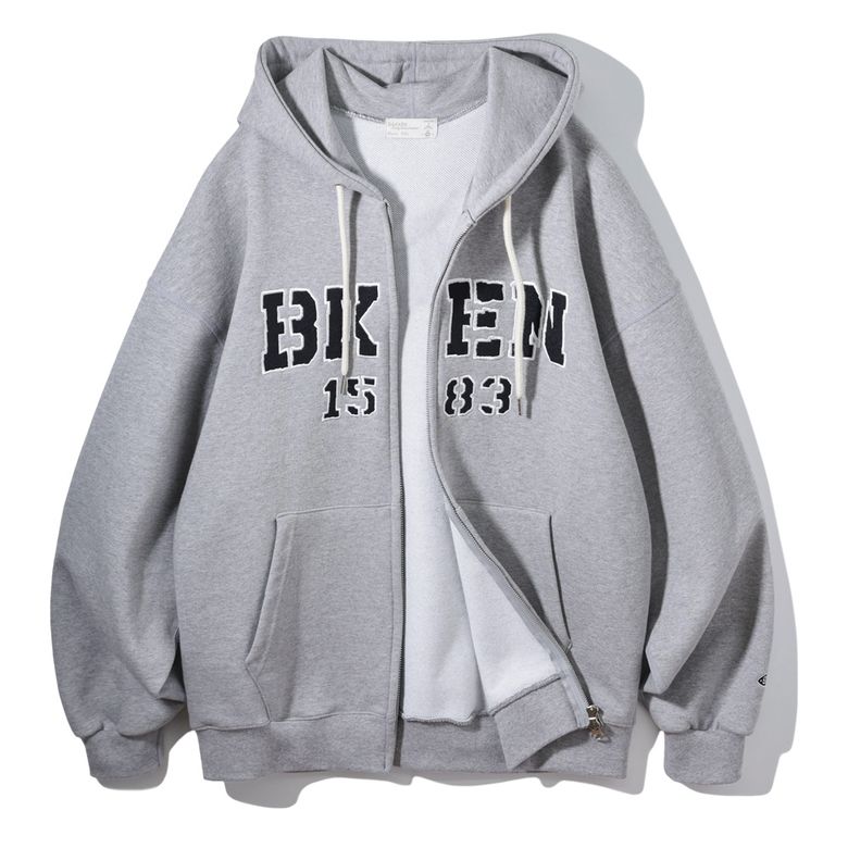BKEN 1583 후드 집업 BK7990_그레이