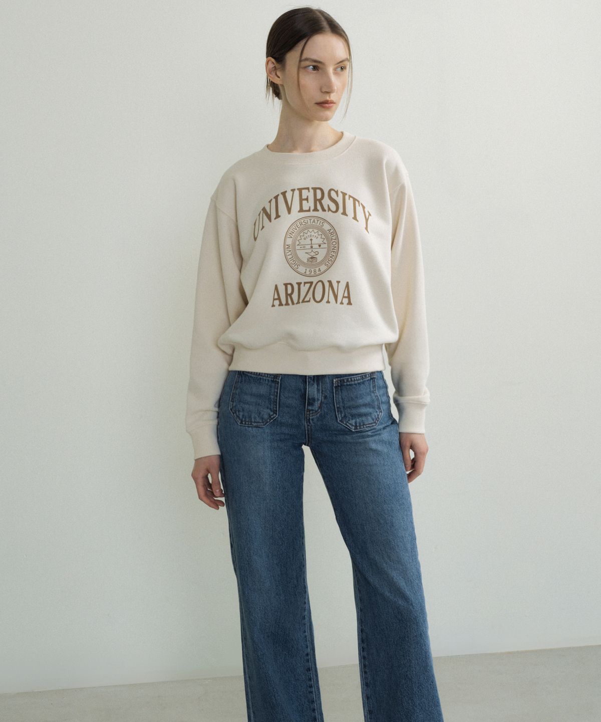 오떼뜨(OCTETTE) UNIVERSITY SWEAT T_2COLOR