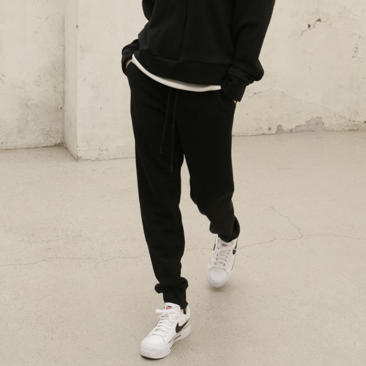 아쿠드(ACUD) Terry Bending Zogger Pants _Black