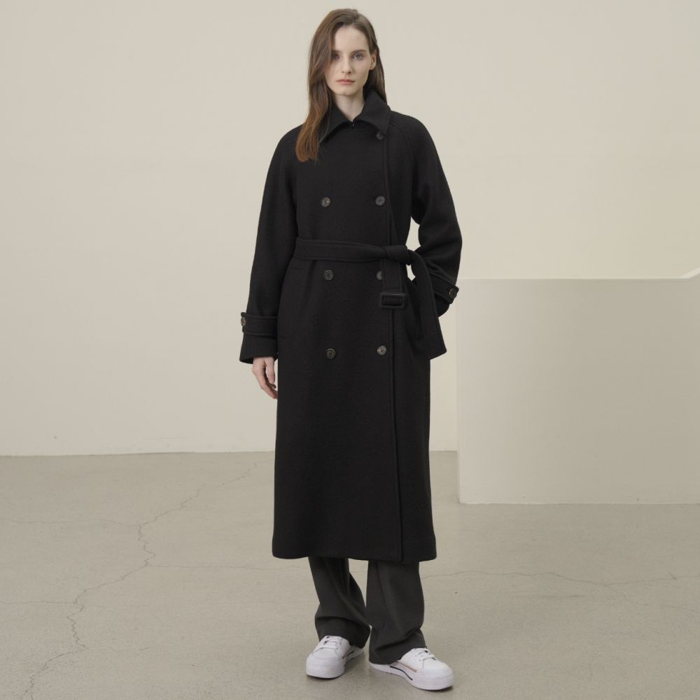 ACUD ■ Cashmere Trench Coat ロングコート MUSINSA | ACUD Cashmere Trench Coat _Black