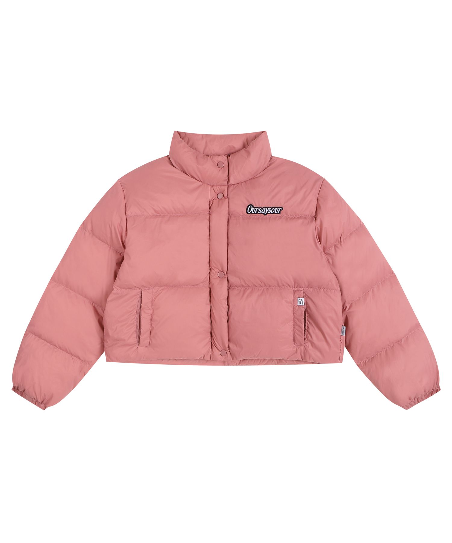 MUSINSA公式 | OURSAYSOUR Duck down crop puffer padding pink
