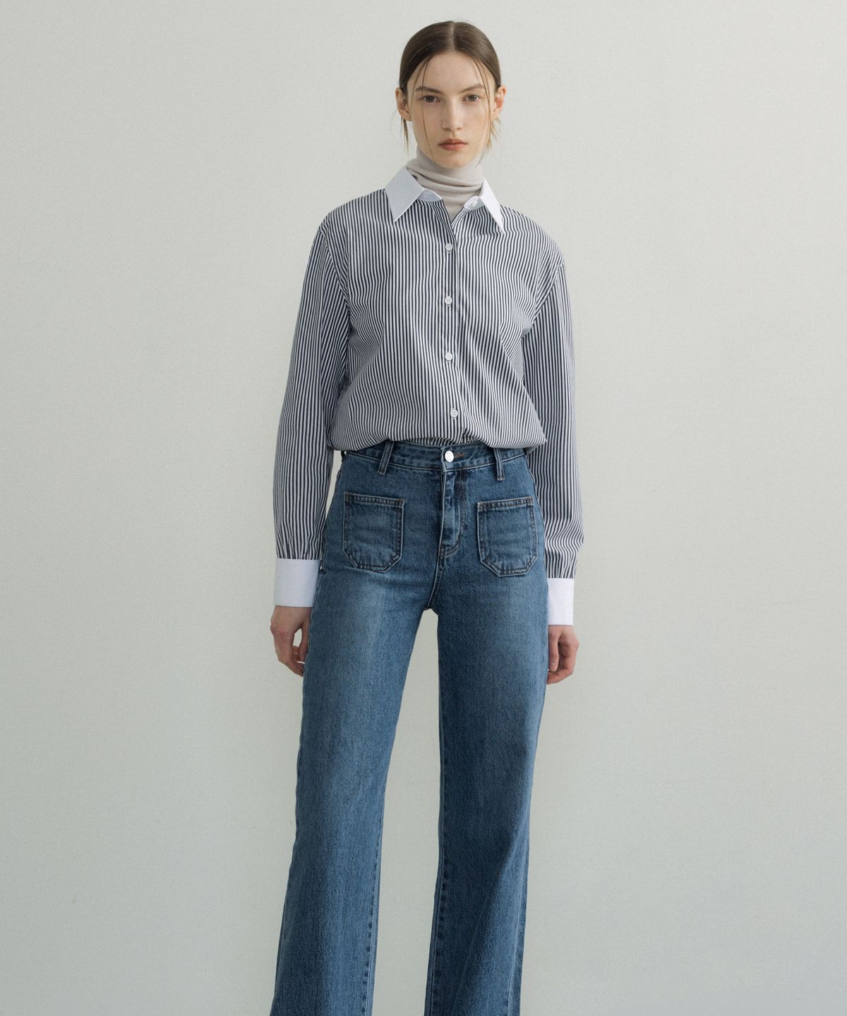 오떼뜨(OCTETTE) STRIPE COTTON SHIRTS