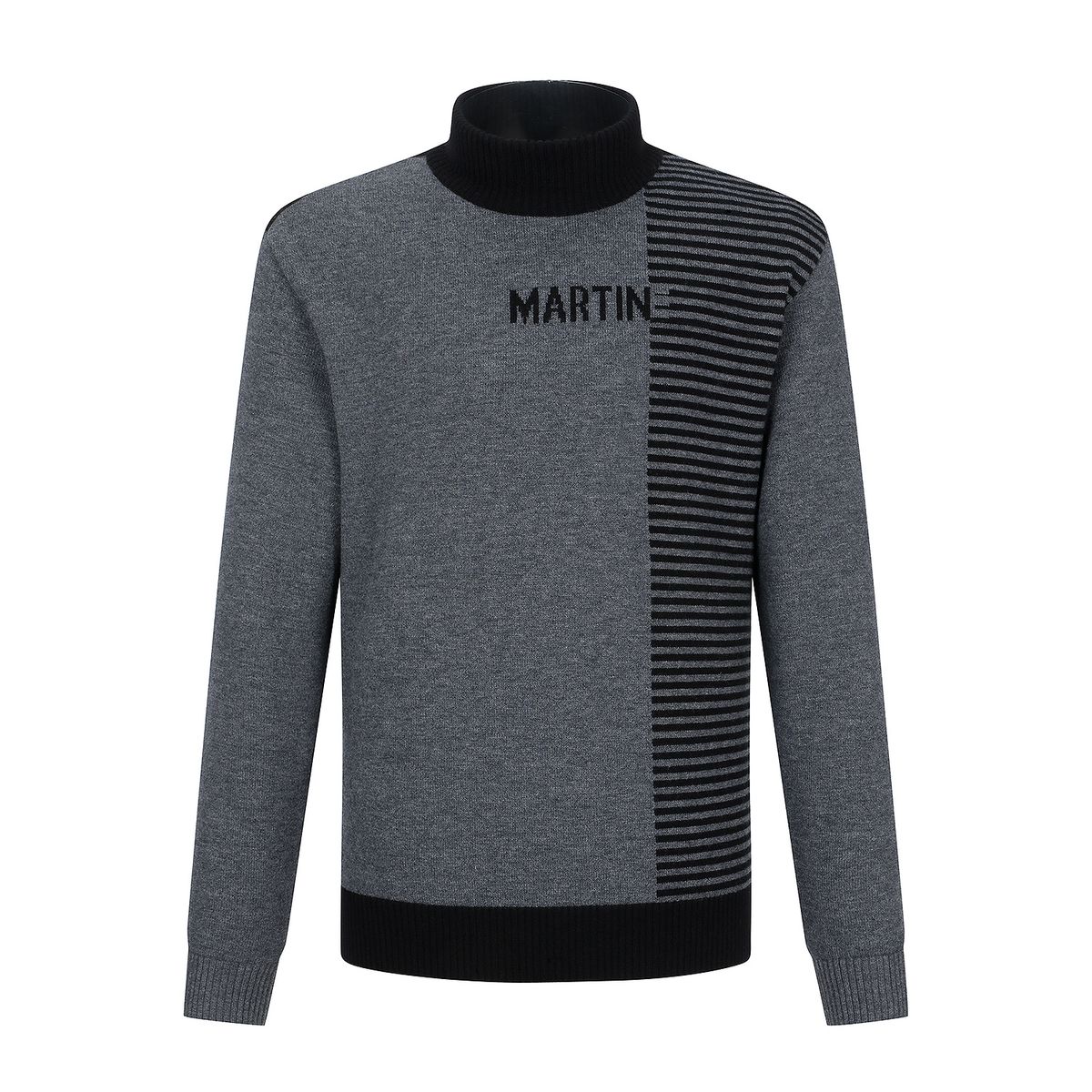 마틴골프(MARTINE GOLF) Reversal Half Turtle Sweater_Charcoal (Men)