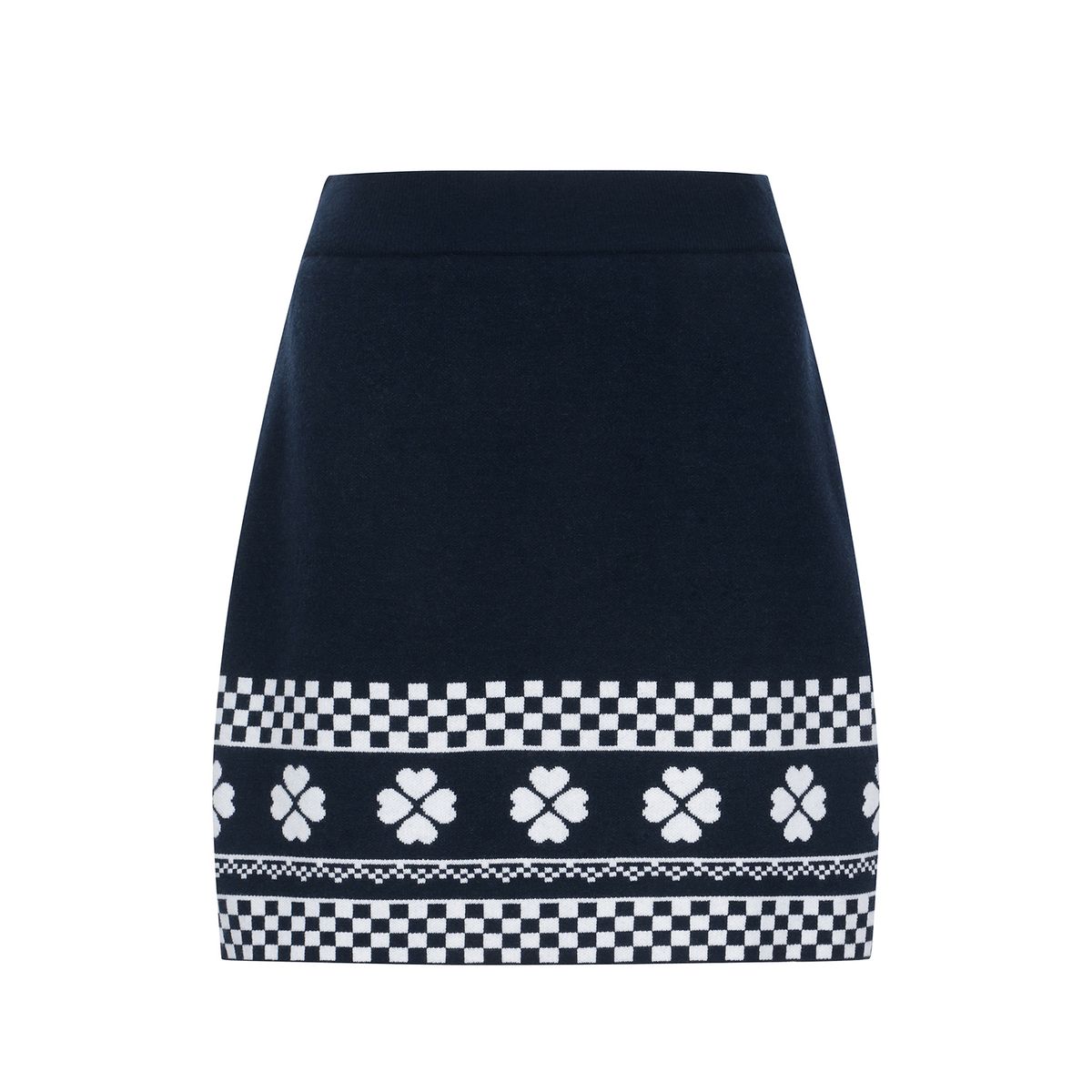 마틴골프(MARTINE GOLF) Clover Pattern Knit Culotte_Navy