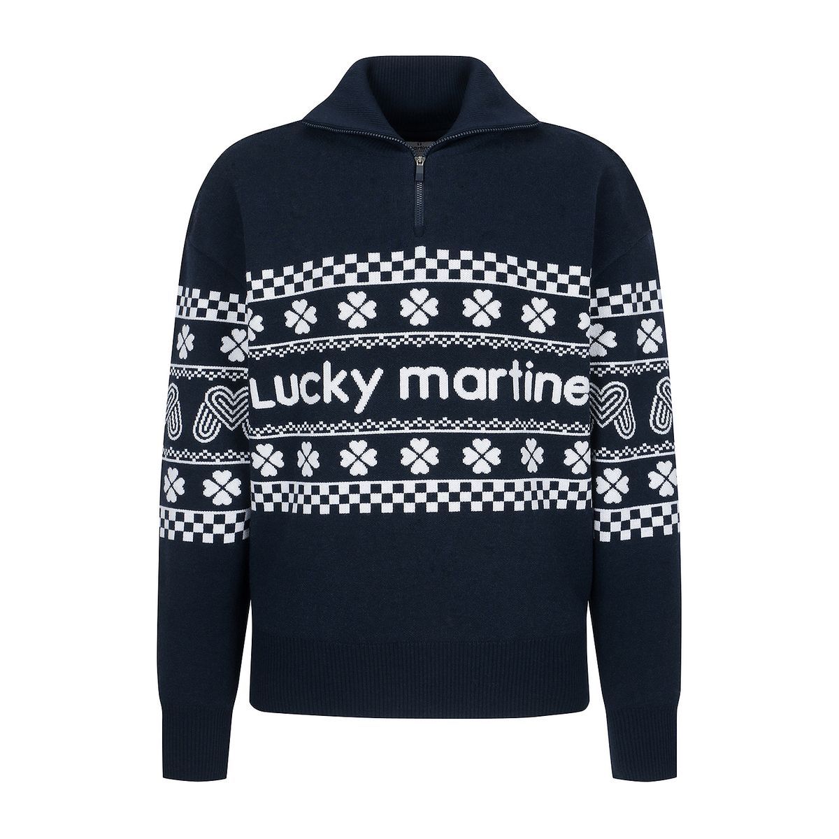 마틴골프(MARTINE GOLF) Clover Half Zip-up Sweater_Navy