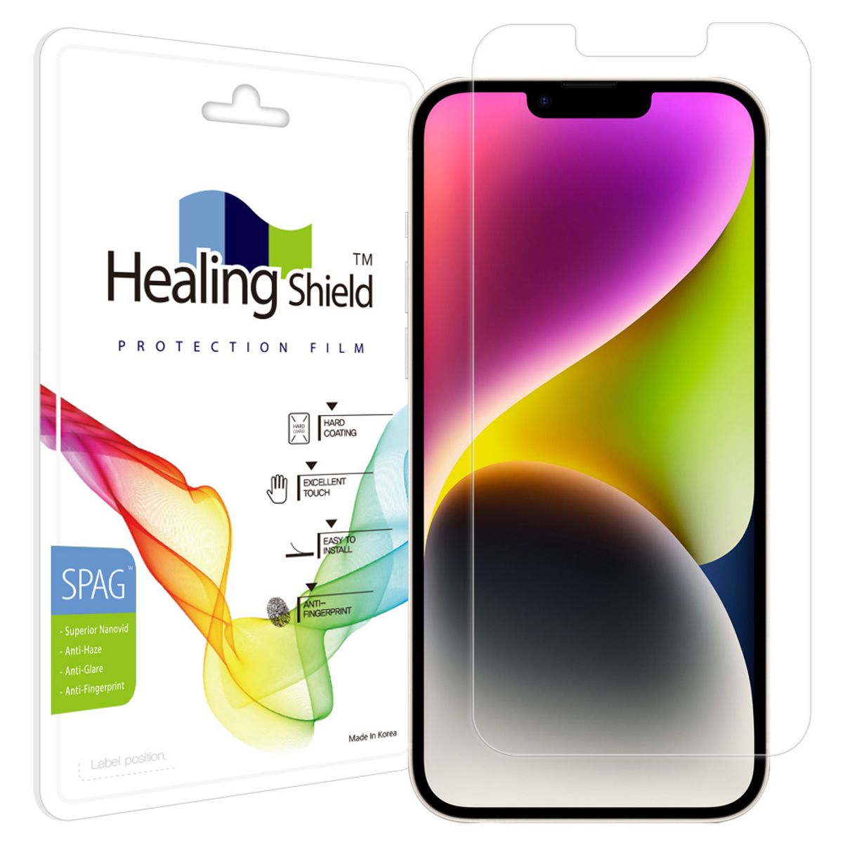 힐링쉴드(HEALINGSHIELD) 아이폰14 플러스 슈페리어 저반사 액정보호필름 1매