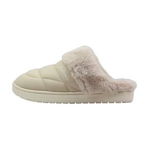 안젤라 방한 패딩 퍼 슬리퍼 베이지