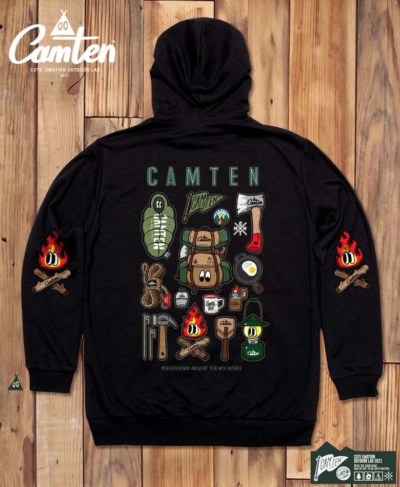 Camten-hoody-89 감성 캠핑 브랜드 캠텐 캐릭터 그래픽 후드티