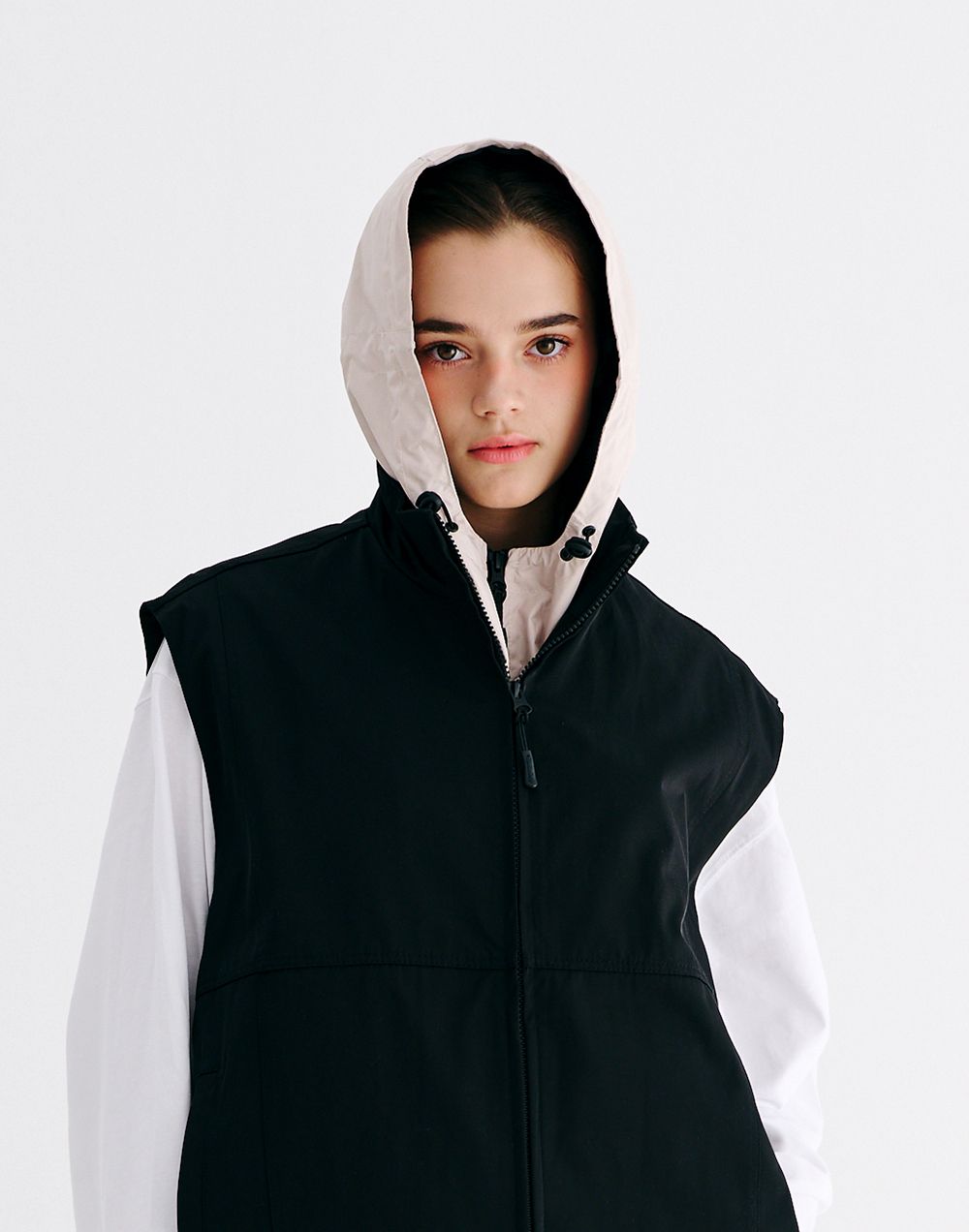 【美品】BSRABBIT ウェア MUSINSA公式 | BSRABBIT Zipper string waterproof hood warmer