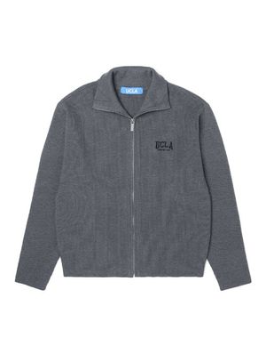 남성 골지 하이넥 집업 스웨터 가디건[CH-GREY](UZAGD03_37)