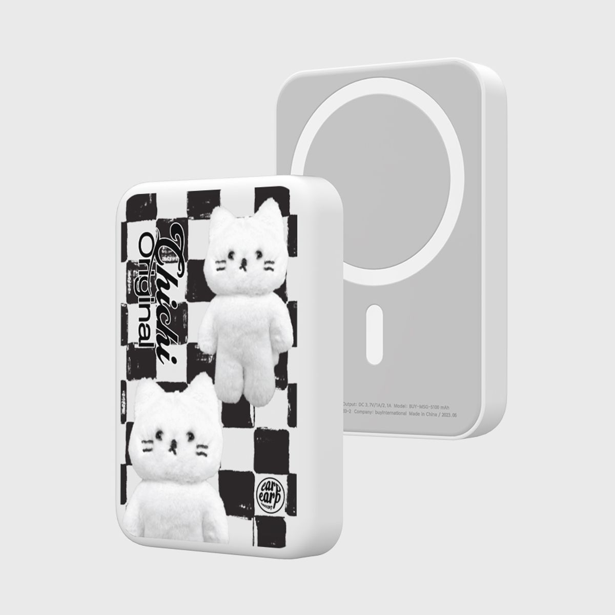 어프어프(EARPEARP) CHECKER BOARD CHICHI DOLL(맥세이프-보조배터리)