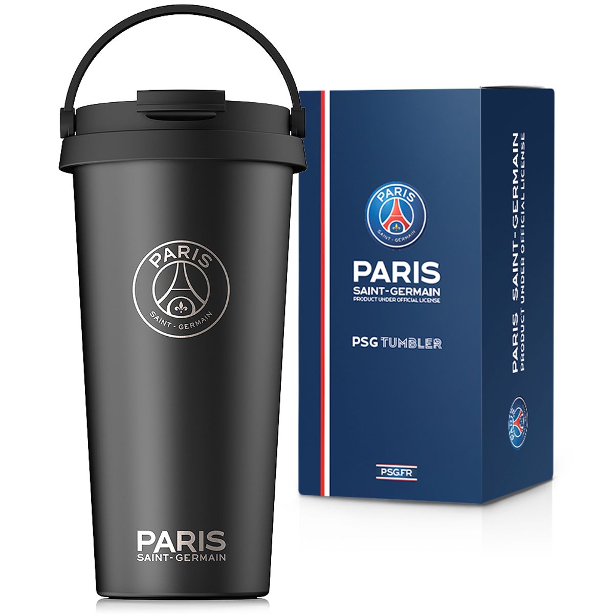 파리 생제르맹(PSG) PSG 스페셜 에디션 원터치 클립 텀블러 550ml - 블랙