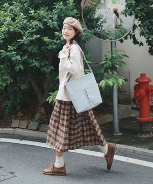 [선착순 특가] 라인 데일리 크로스백 - 라이트그레이