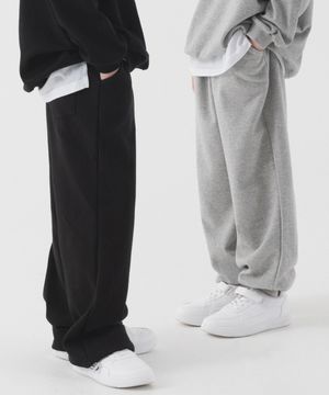 [2 PACK] 스트링 세미 와이드 스웨트팬츠 (2color)