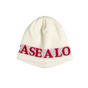 Logo jacquard beanie - ivory