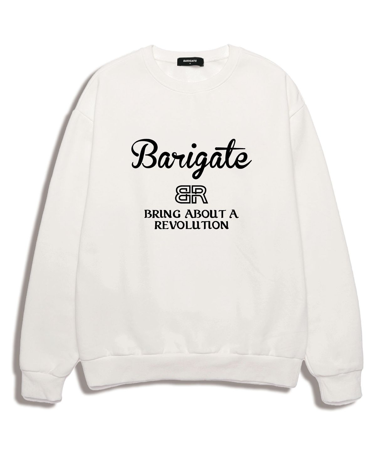바리게이트(BARIGATE) BR LOGO 오버핏 맨투맨 (BRLTS0004) 화이트