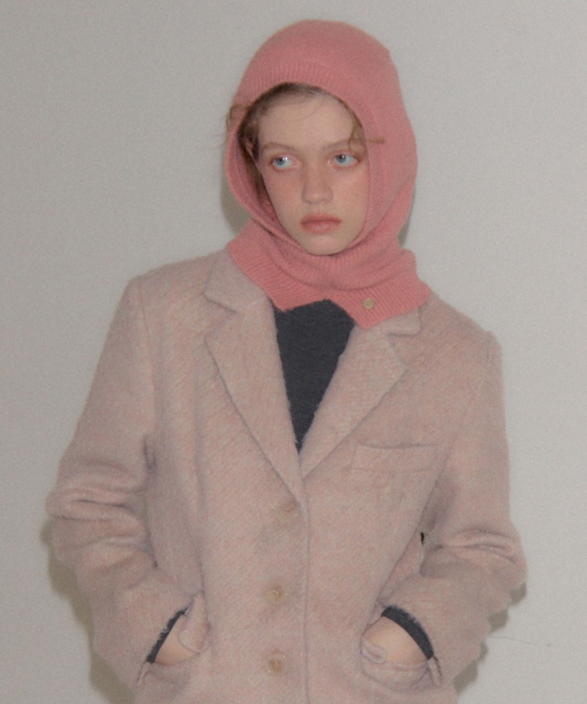 살롱 드 욘(SALON DE YOHN) Logo Rivet Balaclava_ Pink