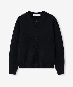 그레이스 울 리브 니트 가디건_블랙