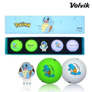 포켓몬스터 꼬부기 3피스 비비드 골프공 4구+볼마커