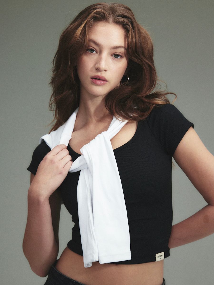 ★2023FW新作★glowny★G CLASSIC RIB TEE MUSINSA公式 | GLOWNY G CLASSIC RIB TEE (BLACK)