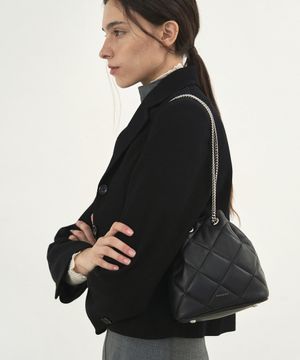 TIWI SHEEPSKIN QUILT chain mini bucket bag 3 color