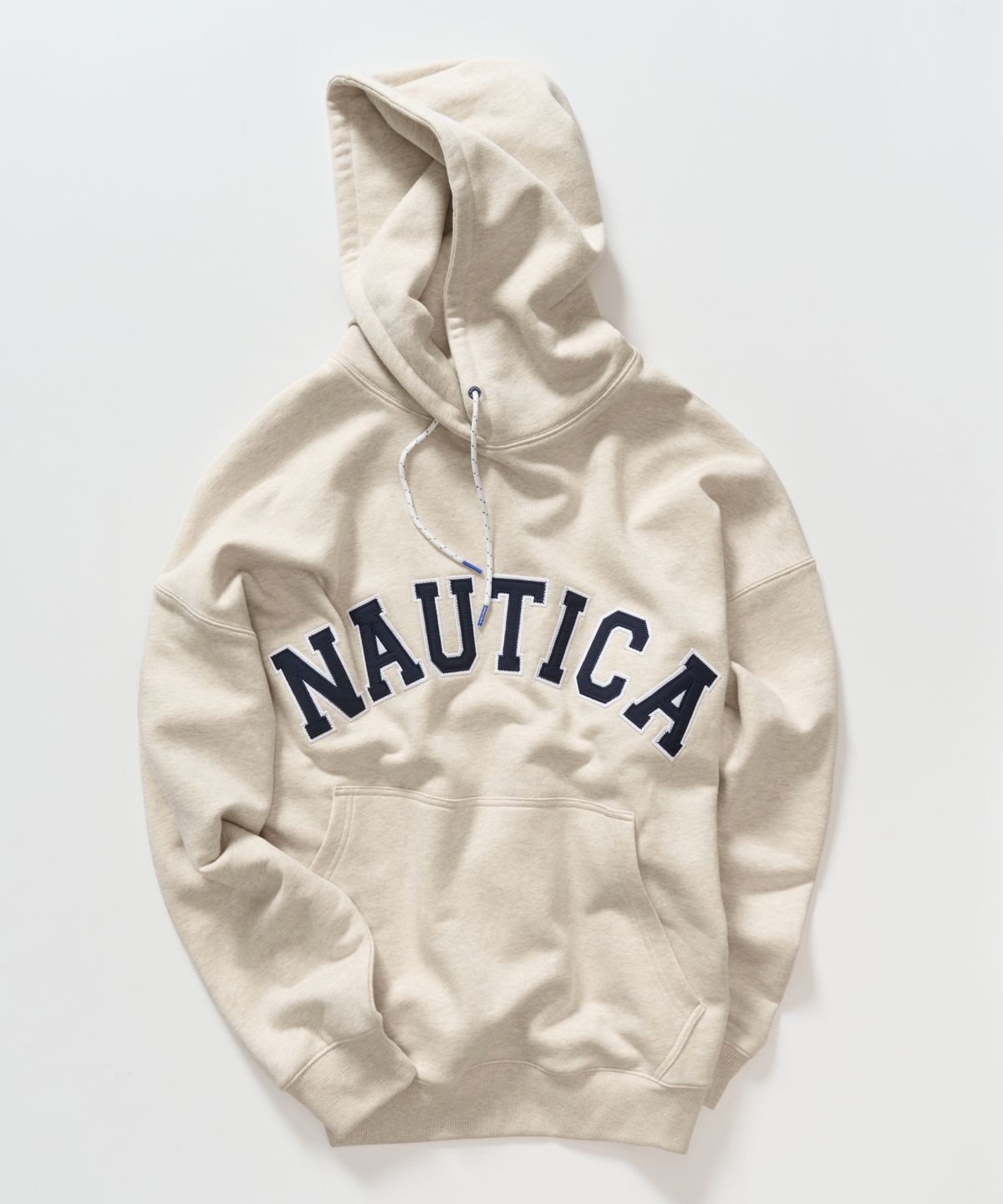 노티카(NAUTICA) 아치로고 후디(라이트베이지)